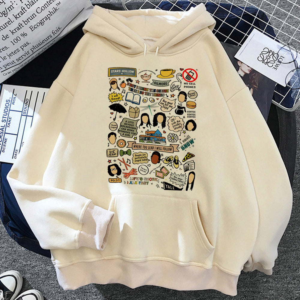 College Style Kiwi Fruit Girls' Hooded Pullover