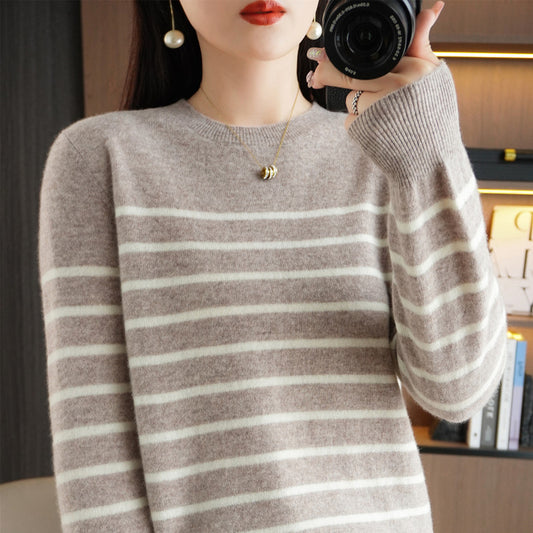 Round Neck Long Sleeve Thin Sweater