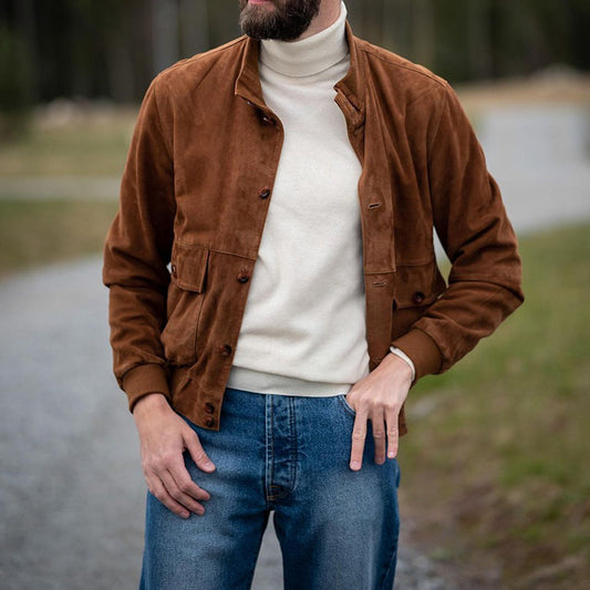 Men's Autumn All-matching Solid Color Casual Outdoor Coat