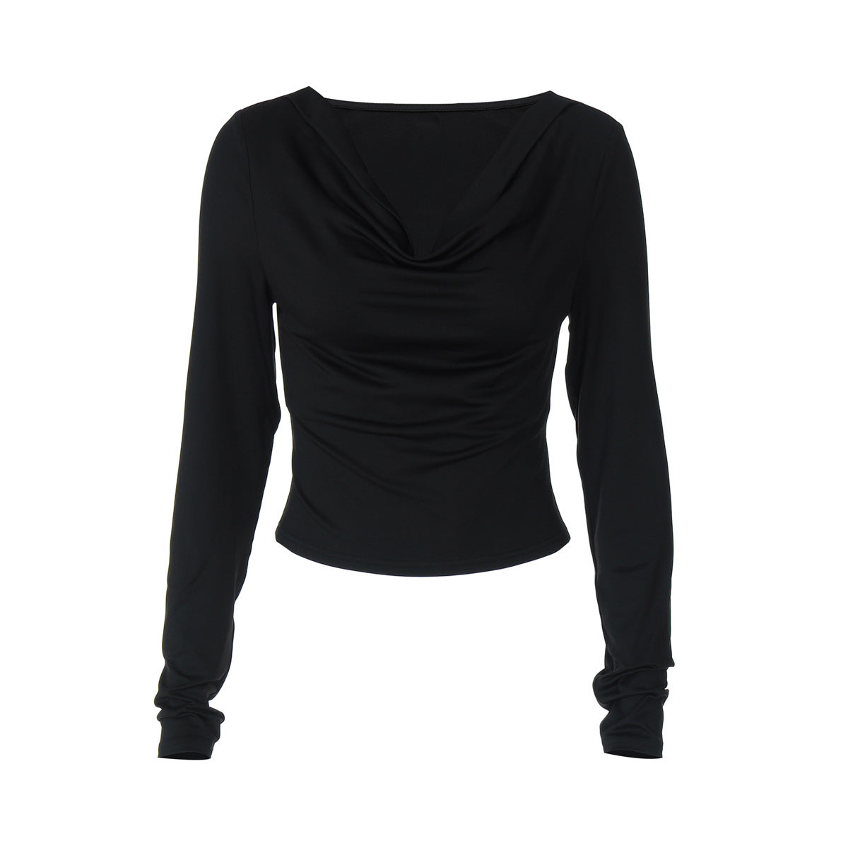 Damemode Slim-fit Dyb V Niche Temperament Ren Begær Langærmet Top