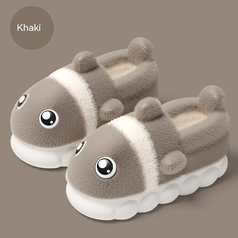 Men's Fashion Non-slip Home Warm Velvet Cotton Slippers
