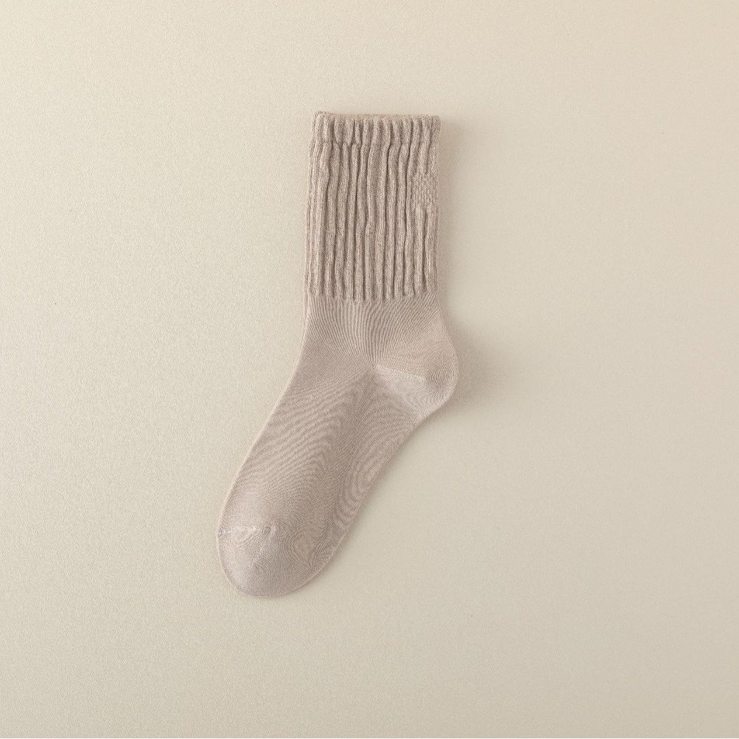 Autumn And Winter Cotton Socks Korean Style Girl Mid-calf Length