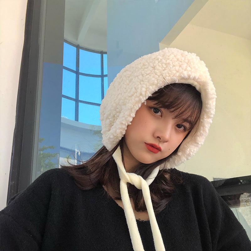 Women's Fashion Lace Up Plush Ear Guards