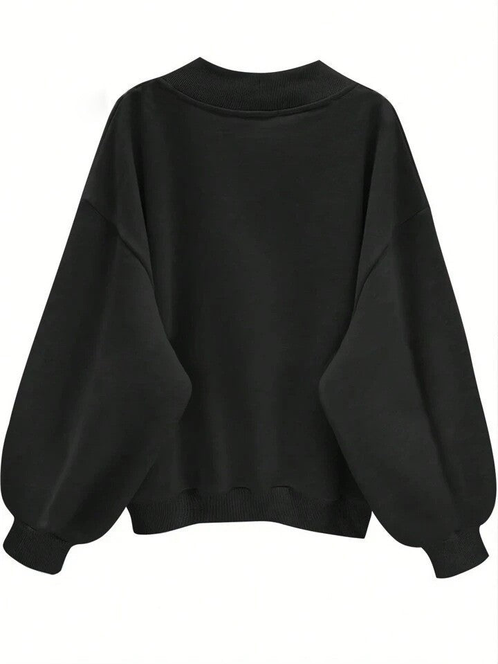 Korean Style Casual Loose All-match V-neck Top