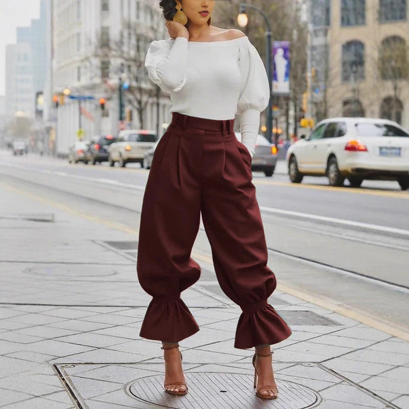 Elegant Casual Fashion Loose Casual Pants Lantern Trousers