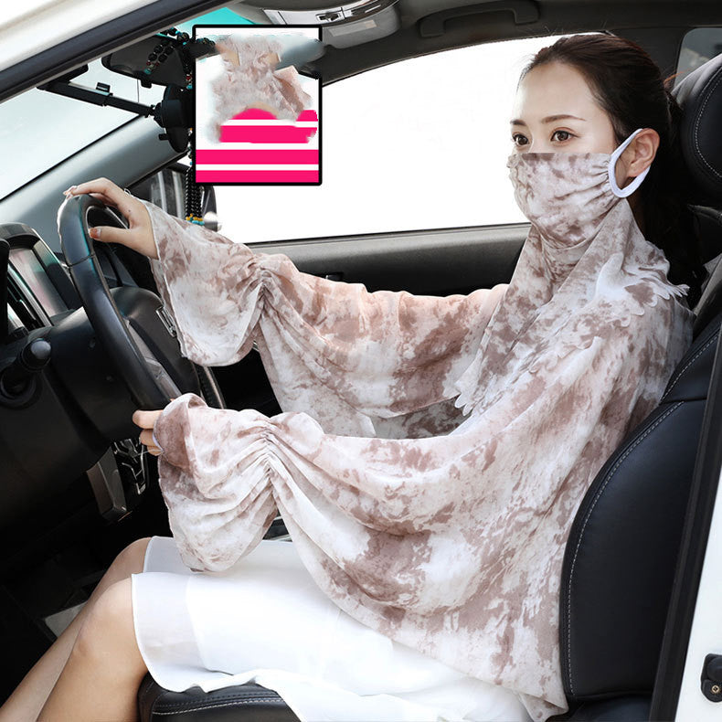 Sunscreen Gloves Female Summer Driving And Riding Thin And Long