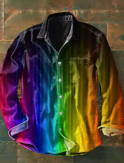 New Retro Men's Long Sleeve Top Shirt