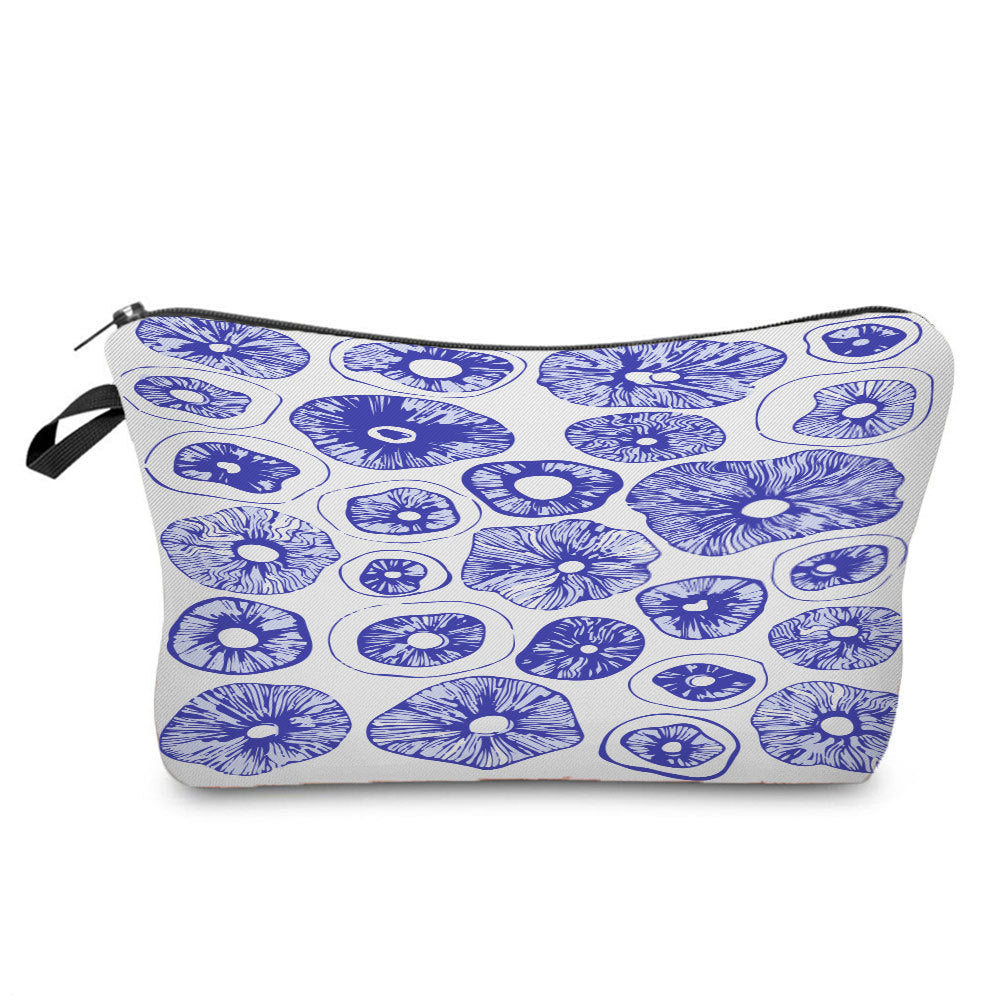 Cartoon Mushroom Dumpling Type Printed Makeup Bag