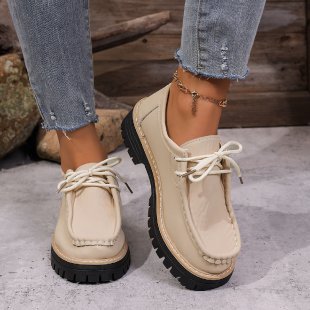 Lace-up British-style Loafers For Women
