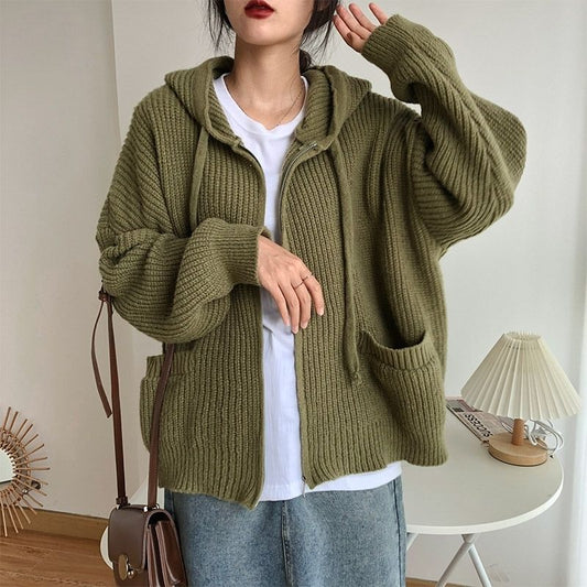 Sweater Coat Comfortable Retro Double Pockets