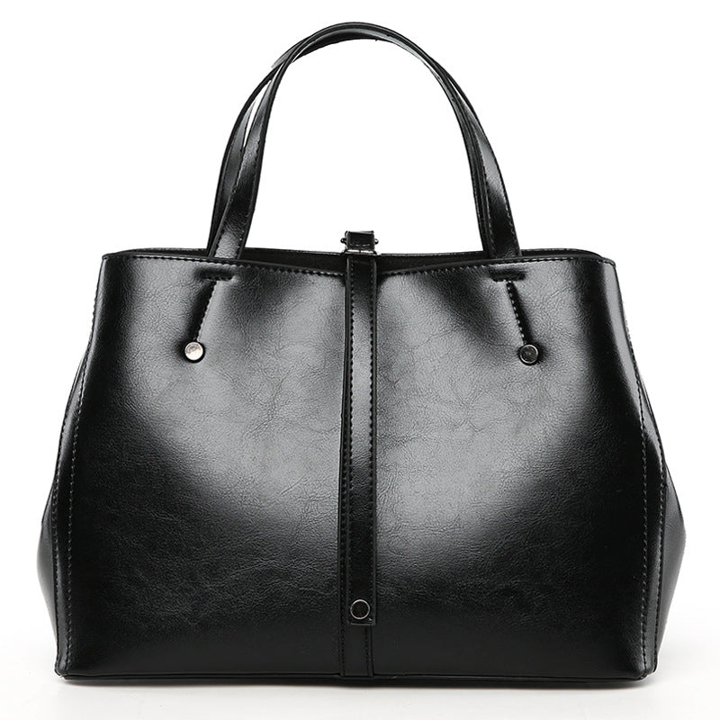 Luxury Retro Women's Hand-carrying Solid Color Simple