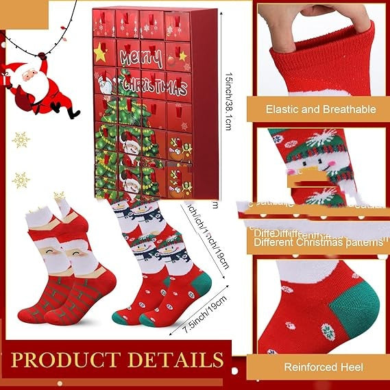Christmas Countdown Advent Calendar Sock Blind Box