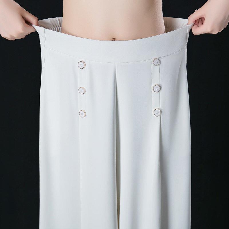 Slim Middle-aged Women's Trousers With Nine-quarter Skirt