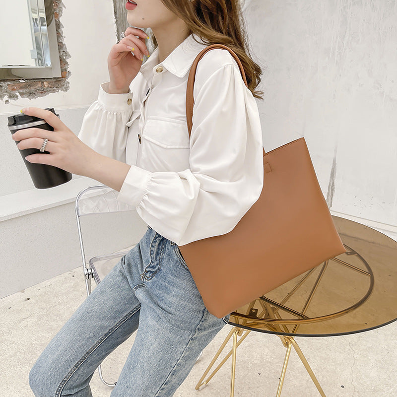Tote Large Capacity Simple Big Bag Commuter Portable Shoulder Bag