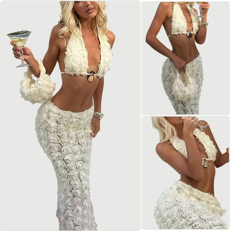 Women's Bikini Sexy Low Waist Skirt Suit