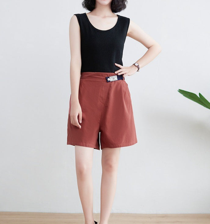 Plus Size Women's Korean Style Xia Xian Wide Leg Shorts