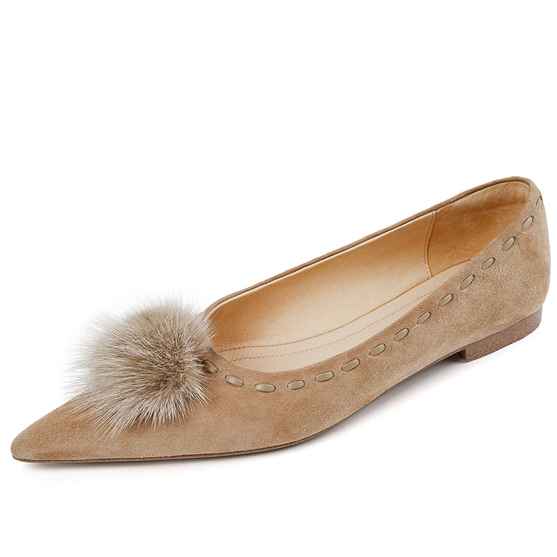 Women's Elegant Leather Pointed Toe Pump Shoes