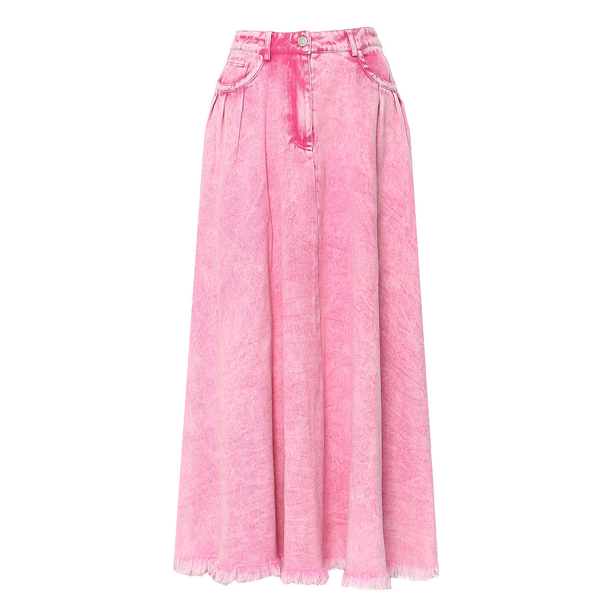 Heavy Industry Washing Water Denim Long Skirt Personality