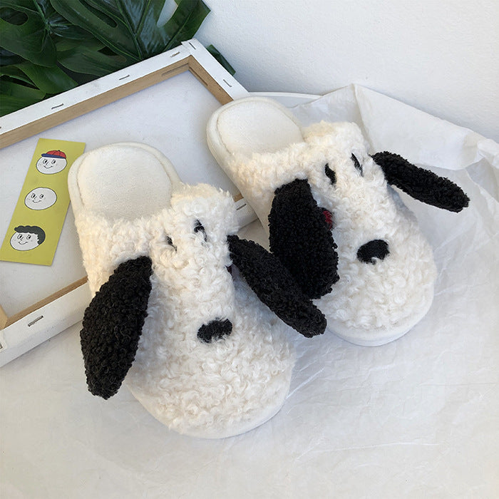 Female Winter Cartoon Cute Plush Cotton Slippers