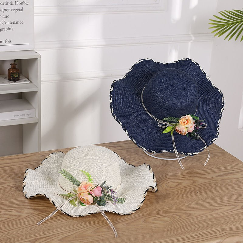Women's Summer Beach Hat Wavy Parent-child