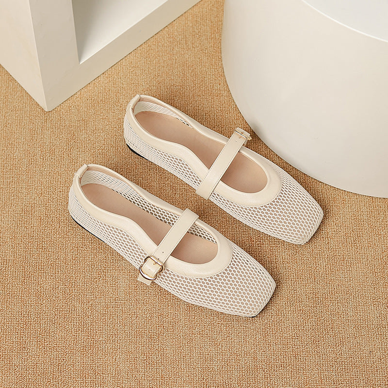 Summer Mesh Shoes Women's Breathable Shoes New Hollow Out Pumps