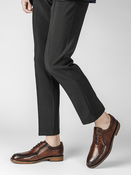 Low-cut Business Dress Shoes British Retro Polished Color