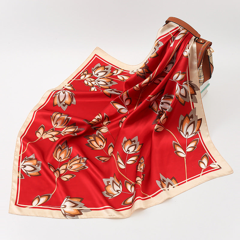 Simple And Elegant Plant Flower Large Square Scarf