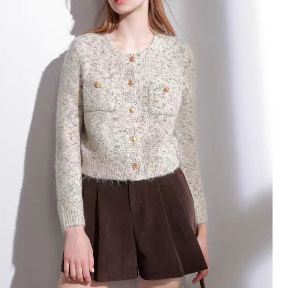 Sweaters Cardigan Women's Casual Temperament Top Short Lazy Classic Style