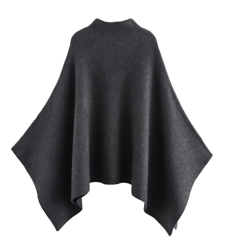 Women's Fashionable Asymmetric Knitted Cape