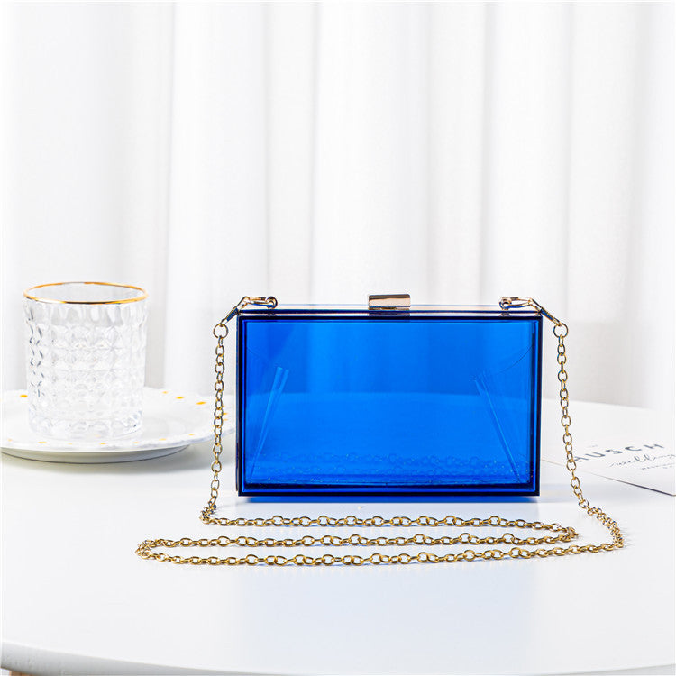Acrylic Women's Candy Color Transparent Box Bag