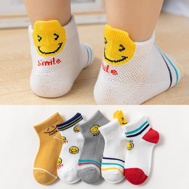 Cartoon Cotton Socks For Small And Medium-sized Children