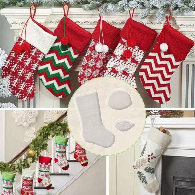 Handmade Christmas Socks Template Set DIY Cutting Ruler