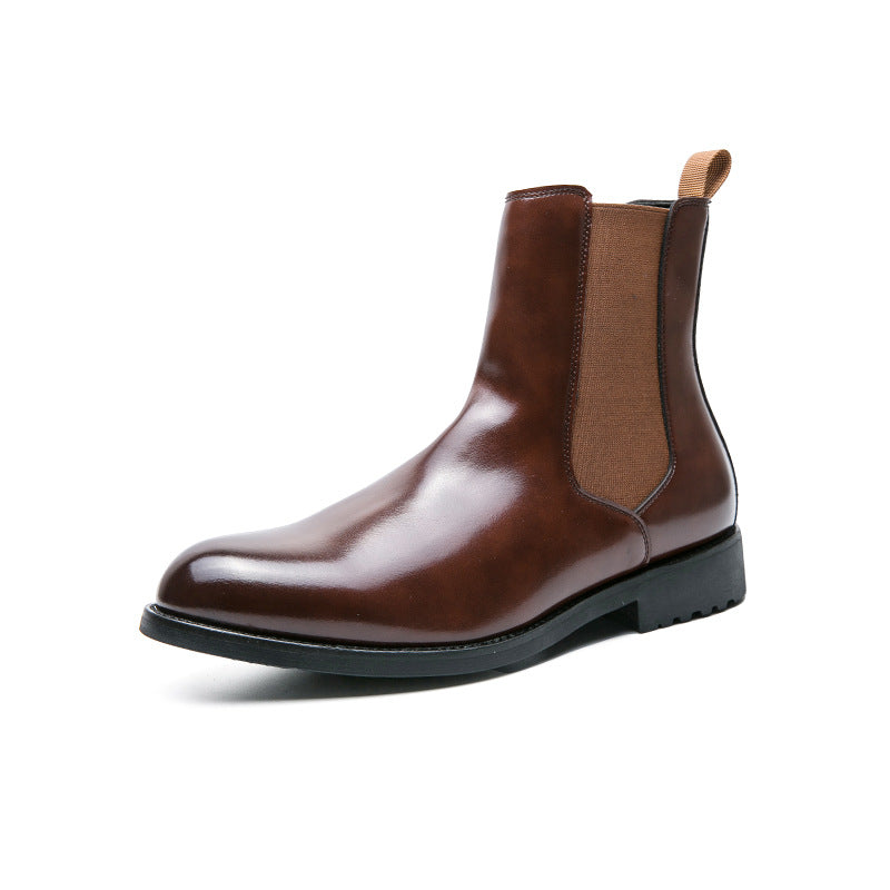Men's Korean-style Trendy High Top Leather Shoes