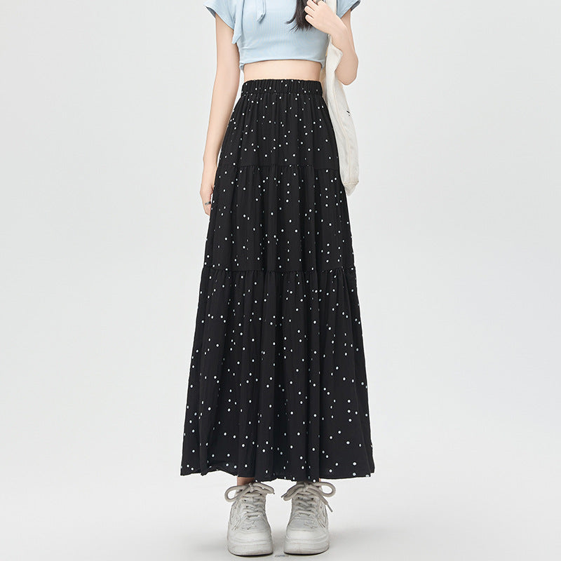 Polka Dot Stitching Skirt Women's Summer