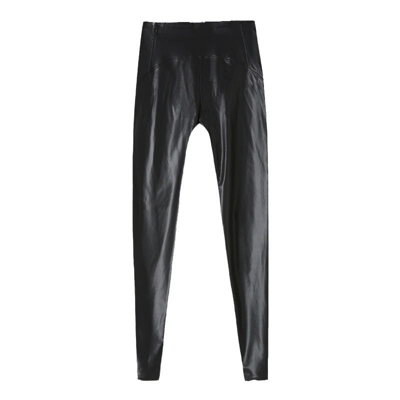Large Size Flock Leggings Tight Stretch Feet