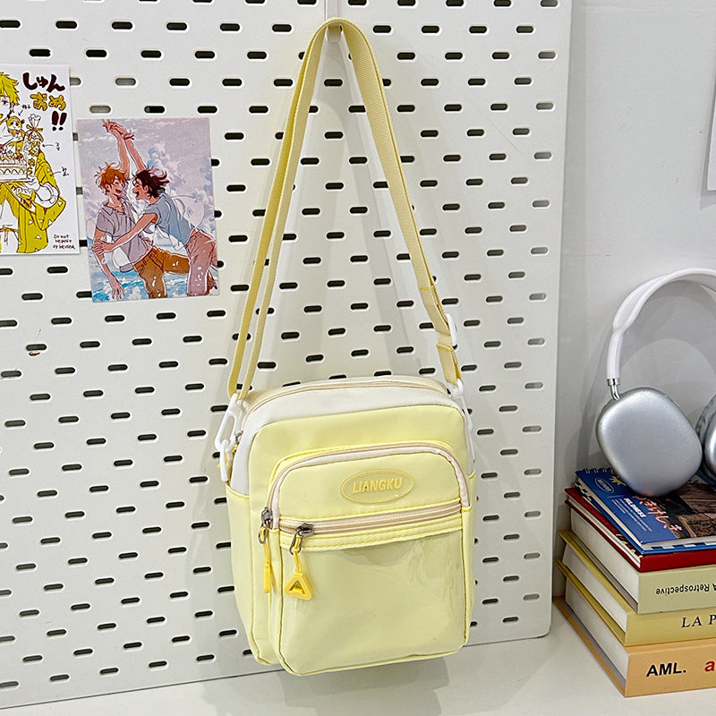 Crossbody Bag Girl Students' Personality Contrast Color