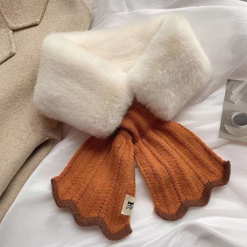 Women's All-match Plush Rex Rabbit Fur Scarf