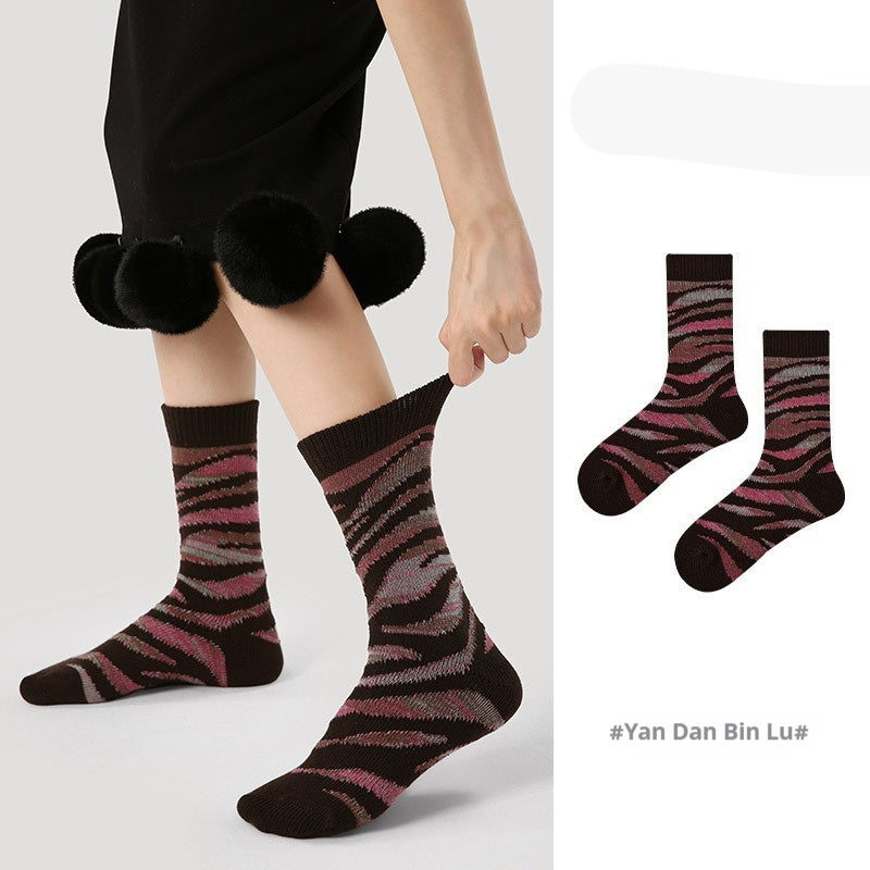 Niche Vintage Court Style Thin Middle-long Stockings