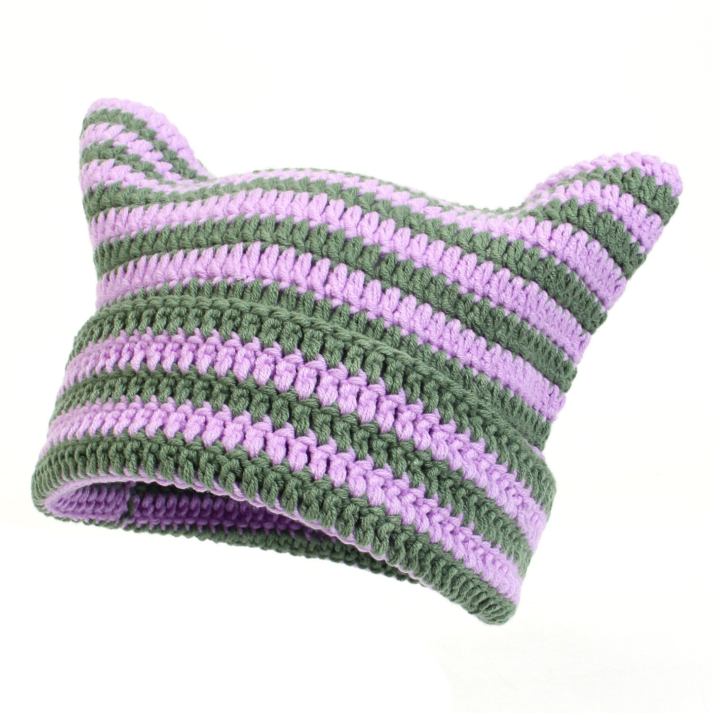 Japanese-style Mischievous Handmade Crocheted Woolen Hat