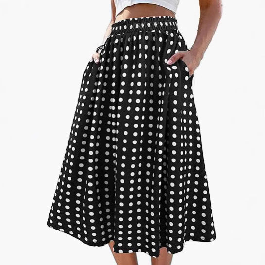 Bestselling Floral-print Vacation Casual Skirt With Real Pockets