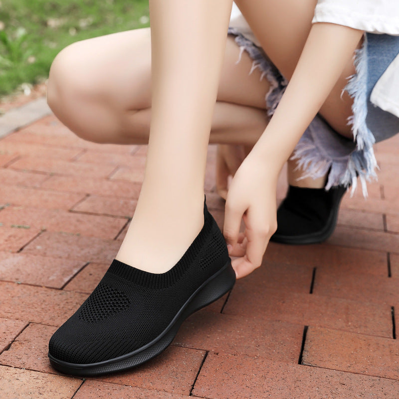 Leisure Soft Bottom Mom Shoes Slip-on Sports Large Size