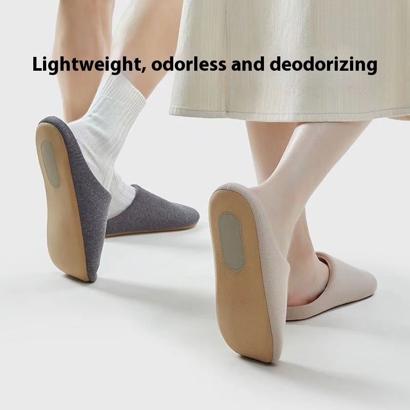 Open-end Machine Washable Silent Cloth Bottom Mute Slippers Ladies