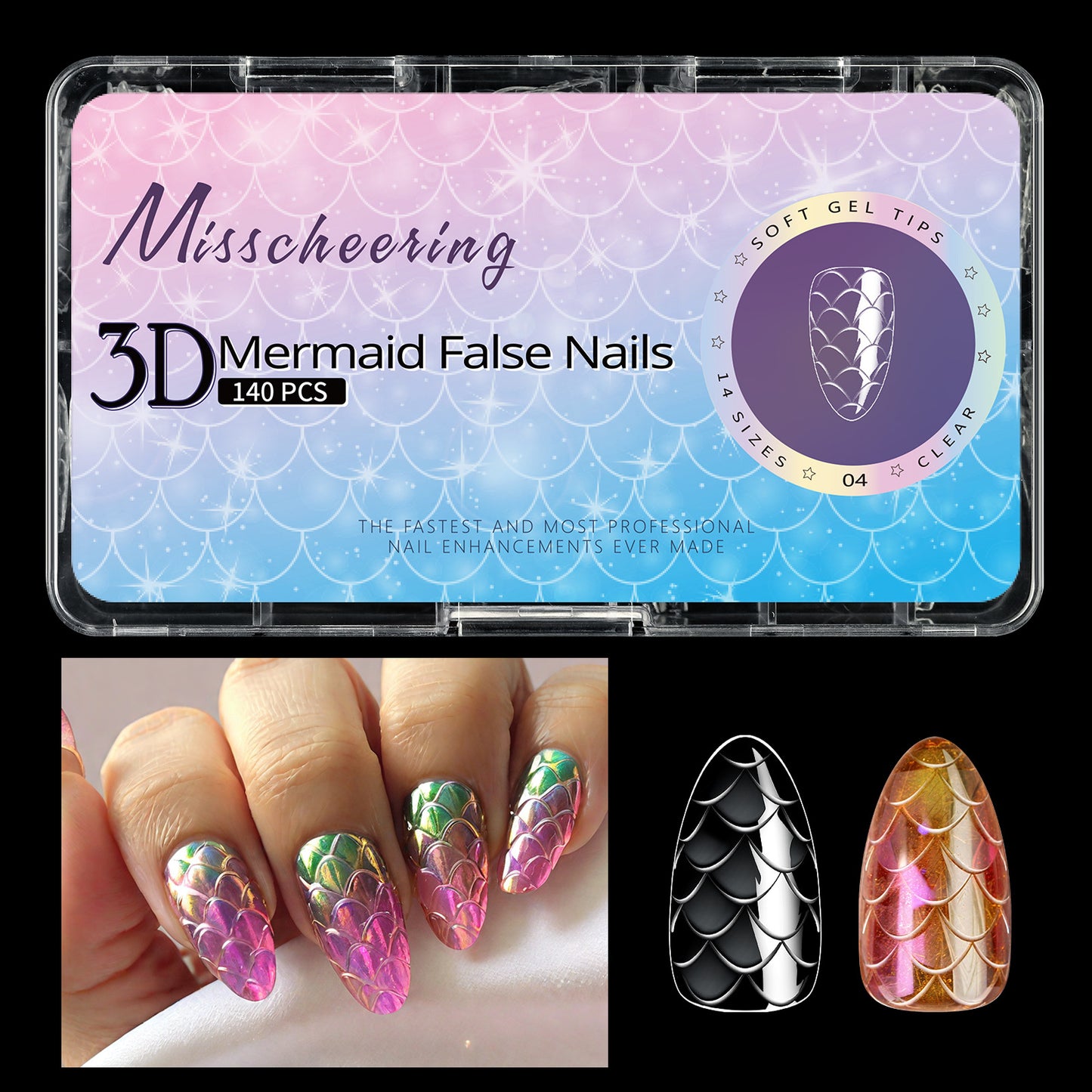 Scale Long Shaping Nail Tip  3D