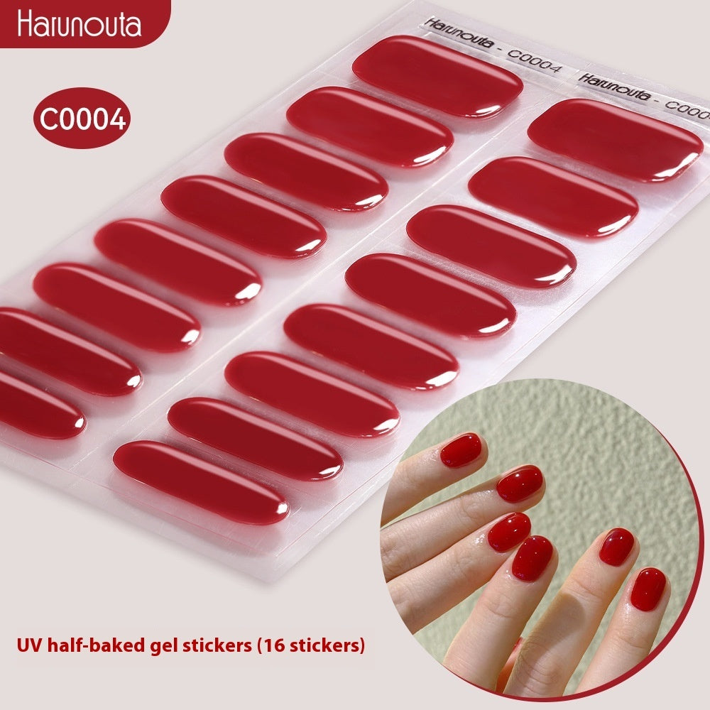 Nail Stickers UV Gel Nail Sticker Semi-curing