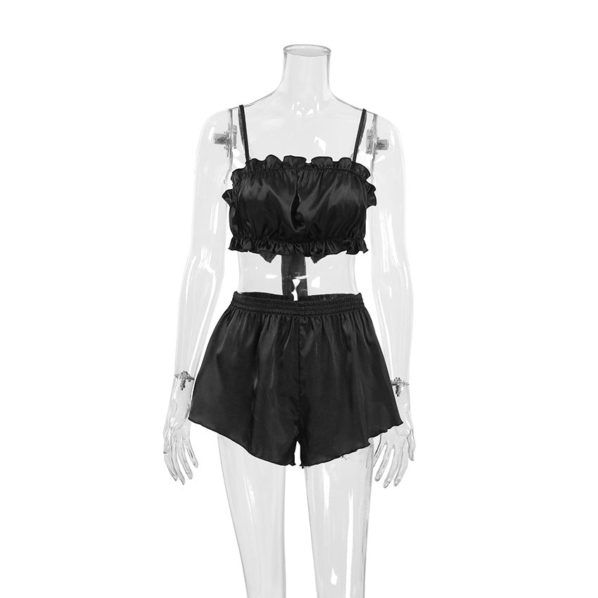 Charming SpringSummer Silk Shorts For Womens Pajamas