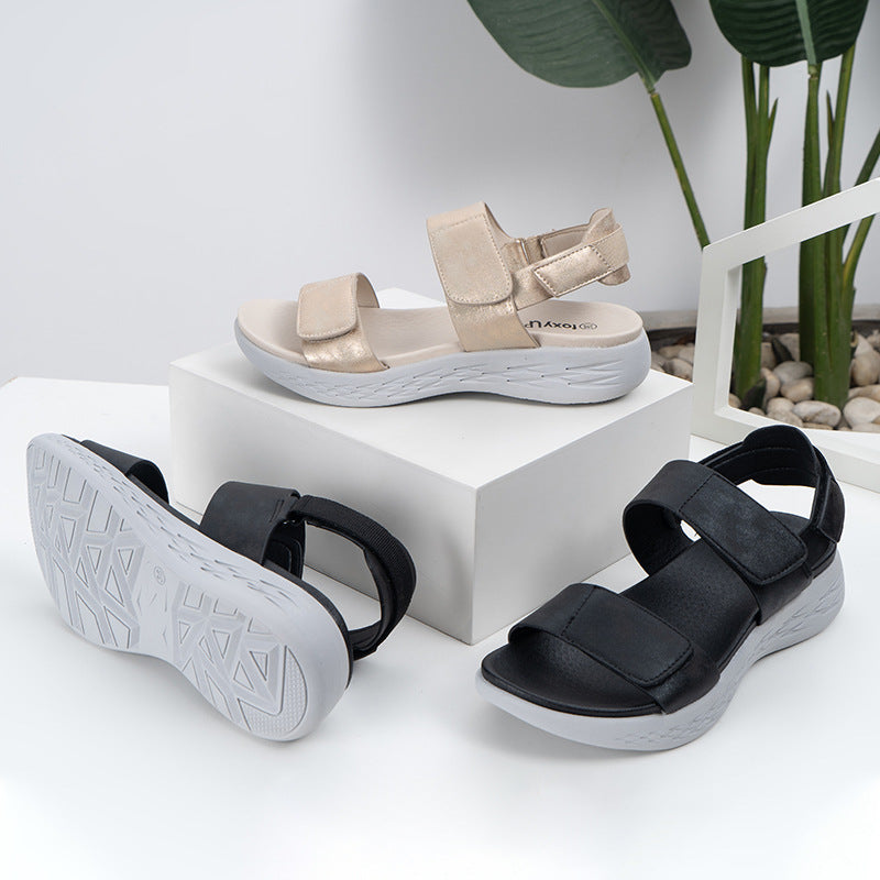 Wedge Heel Women's Sandals And Slippers MD Non-slip Soft Sole