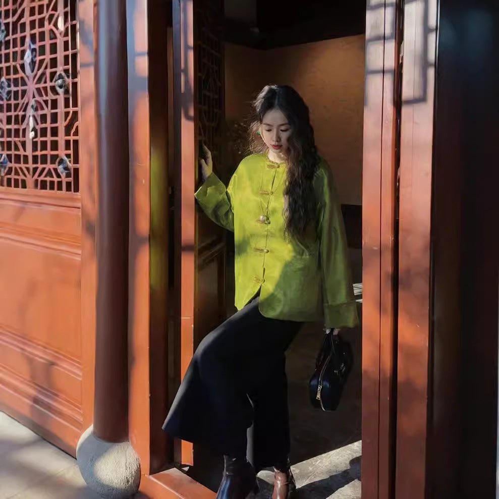 Light National Style Women's Clothing Shirt Coat