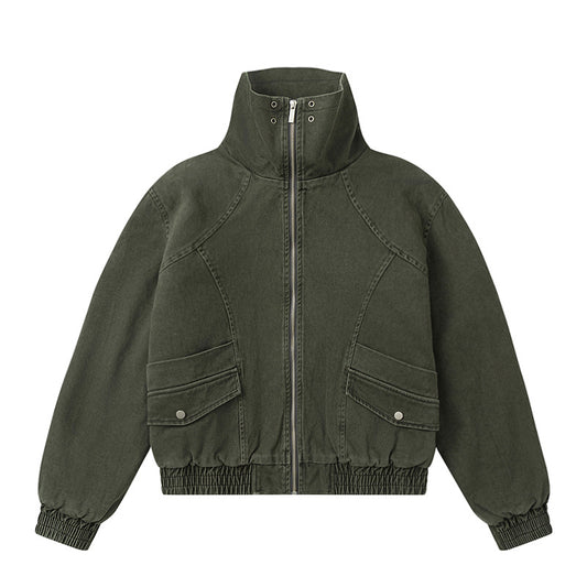 New Winter High Collar Warm Cotton-padded Clothes Short Puffer Jacket