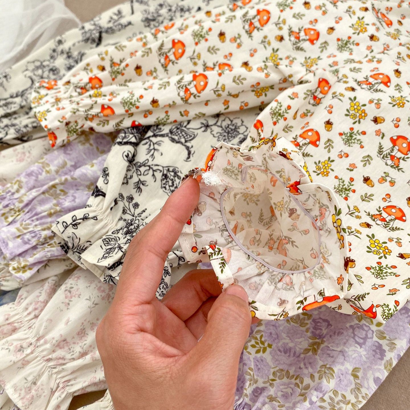 Thin Breathable Ankle-tied Puff Pants