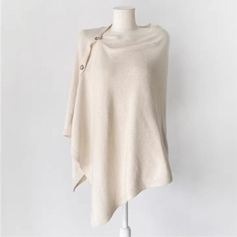 Women's Wool Slant Cape Scarf